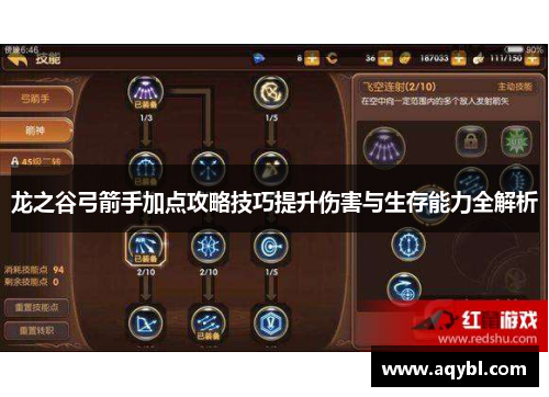 龙之谷弓箭手加点攻略技巧提升伤害与生存能力全解析